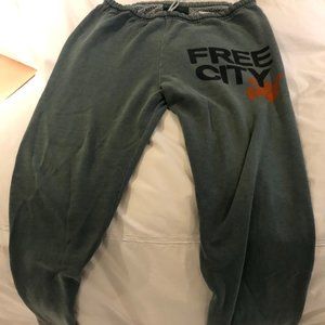 Freecity green sweatpants